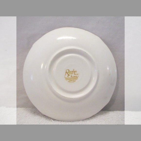 Vintage Roslyn Bone China, England Hand Painted "Sunningdale" Replacement Saucer - Picture 6 of 8